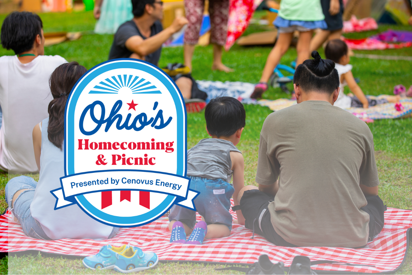 Family at community event